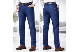 Factory Custom Fashion Wholesale Stretch Denim Jeans Plus Size Ready Ship Custom Classic Regular Fit Men's Pants High Washed
