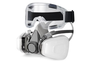 OEM 6200 Reusable Half Face Respirator Mask with Goggles - 8-in-1 Chemical Protection for Painting & Industrial Safety