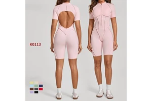 New Fitness Yoga Jumpsuit, Zipper, Dance, Running Quick-dry, Gym Sports Jumpsuit, Customizable logo