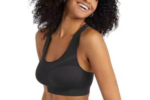 Women's Breathable High Support Backless Sports Bra for Gym Fitness Slim Fit Yoga Workout with Front Logo Washed Technique