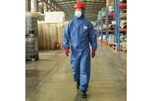 Free Sample CE Approved K1500 Smms Asbestos Dust Removal Protective Coverall Safety Disposable Suits