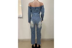 Fashionable Women Denim Jeans Jumpsuit - Sexy Cut-out, Zipper Design, Long Chest, Sleeveless, Wrap Style, Casual Overalls