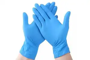 100PCS/Box CE Certified Disposable Safety Blue Nitrile Gloves 4Mil Powder Free Medical Exam Touch Screen Hospital Use Food Grade