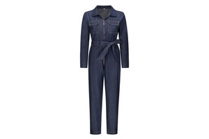 Skinny Long Sleeve Denim Overalls Women Jeans Jumpsuit Casual Belted Denim Rompers Plus Size