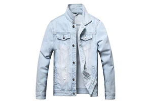 Top Fashion Men Jackets New Latest Hot Selling Fancy Casual Classic Elasticity Denim Coat Jeans Men Jacket