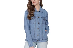 Wholesale Woman's Cropped Denim Jackets Slim Fit Long Sleeve Denim Jackets High Quality Casual Outerwear Denim Jackets