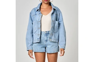New Style Customizable Black Mid Denim Shorts Wholesale Summer Breathable Quick Dry Two Pocket Women's Custom Logo High Quality
