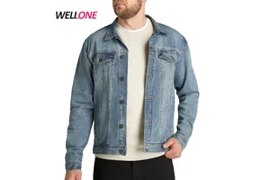 Classic Streetwear Custom Brand Label Stonewashed 100% Cotton Jeans Jacket Tall Jacket Denim Jacket for Men