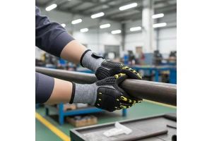 Oilfield Ansi Impact Gloves Sandy Nitrile Coated Work Gloves Guard Rubber Working A6 Cut Resistant Shockproof Safety Tpr Gloves