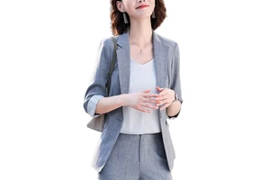 New Stylish Office Women's Suits Coat Casual Solid Color Luxury Plus Size S Ladies Women
