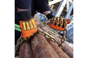 High-visibility, Wear-resistant, Shock-absorbing Heavy-duty Safety Gloves for Machinery.