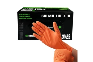 Diamond Texture 8 Mil Car Motorcycle Industrial Hotel Clean Heavy Duty Mechanic Automotive Disposable Nitrile Glove Work Gloves