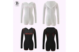 2026 Custom Logo Body Fit Rompers Jumpsuits One Piece Yoga Gym Jumpsuit Zipper Romper Summer Sport Style Active Wear Bodysuits