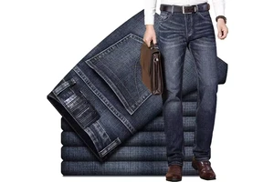 Hot Sale Jeans Stacked Denim Pants Summer Pants Mens Stretch Custom Men's Straight Jeans Casual Trousers Large Size Men's Denim
