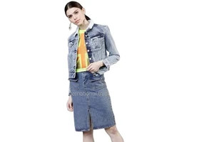 Custom Women's Fur Denim Jacket Women's Outerwear Denim Jacket for Women Denim Shirts Wholesale and Customized