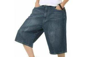 Men's Straight Leg Denim Shorts Mid Waist Stonewashed Cotton Casual Summer Pockets Breathable Woven Eco-Friendly Quick Dry