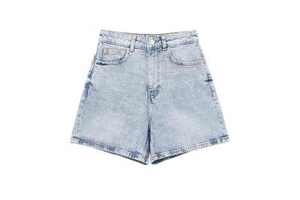 Women's Denim Shorts Classic Vintage Mid Waist Blue Formal Straight Summer Y2K Eco-Friendly Breathable Waterproof Quick Dry