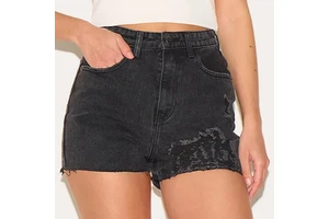 Custom logo denim shorts women high waist summer shorts casual shorts daily wear summer fashion supplier