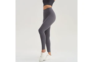 Womens Yoga Pants Solid for Wrinkle-Resistant Seamless High-Waisted Tummy-Controlled Butt-Lifting Quick-Drying Full-Length
