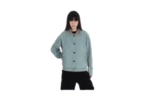 Stylish Women's Loose Vintage Denim Jacket American Streetwear Cropped Boxy Washed Button Closure High Street Distressed Autumn