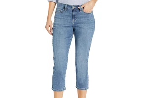 New Women's High Street Straight Skinny Fit Breathable Denim Jeans Short Length Trendy Fashion