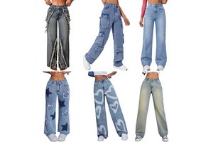 2026 Factory Clearance Hot Selling Stretch Regular Fit Denim Jeans Women's Boot Cut Mid Fashion Casual Pants Mixed Shipment