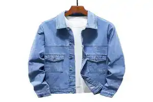 Men Stylish Denim Jeans Jacket/ Vintage Style Jacket Male Men Regular Clothing Length Denim Jacket