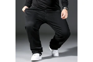9001 Plus Size Men's Clothing Straight Casual Pants Jeans