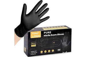 Cheap Price Nitrile Gloves Tattoo Beauty Logo Custom Pink Black Blue Custom Logo Powder Free Disposable 100% Nitrile Gloves