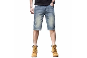 Oversized Man's Denim Short Men's Ripped Jean Shorts Casual Distressed Denim Shorts Summer Short Pants With Pockets