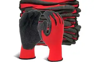 Wholesale Men's Heavy Duty Industrial Grip Safety Gloves Latex Construction and Garden Rubber Gear Protective Working Gloves