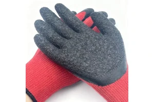 "Customizable Safety Gloves with Wear-Resistant Latex Coating for Construction Handling"