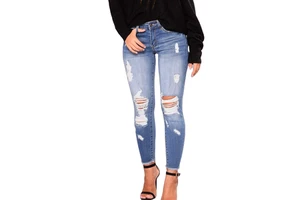 Premium Quality Plus Size Women's Mid Waist Winter Straight Denim Jeans Eco-Friendly Casual Wholesale Rate