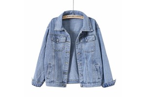 Wholesale Denim Custom Jean Jacket, Factory Women Outerwear, Dropshipping Denim Coat, Bulk Women Jacket, OEM Denim Jacket