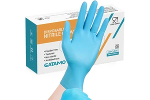 SN017 100 Pcs Blue Powder-free Caja De Guantes De Nitrilo Negros Por Al Mayor Dental Examination Nitrile Gloves Without Powder