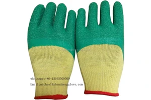 High Quality Great Grip Green Latex Coated Working Glove/Construction Safety Gloves/Luvas/Guantes/En388