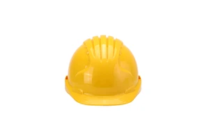 Yellow ABS Impact Resistant Hard Hat - 5-Rib, Breathable, Anti-Smashing, 8 Suspension Points, Construction Site
