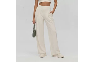 Women's High-Waisted Yoga Pants -Breathable, Moisture-Wicking, Straight-Leg, Lightweight, Loose-Fitting, and Draping