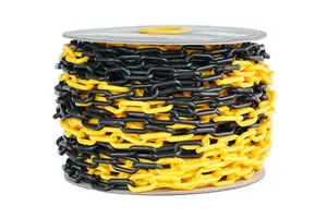 Armor Yellow/Black 6mm Safety Chain 25m Roll Road Safety Products