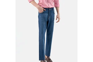 New Style Men's High Waisted Denim Jeans Summer Spring Breathable Lightweight High Quality