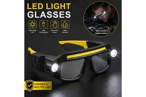 Rechargeable Safety Glasses With Light Hands Free Work Glasses For Mechanics Inspection Protective Eyewear Repair Glasses