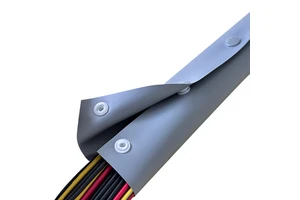Smooth Dust-proof Black & Grey Durable Electric Wire PVC Button protection Sleeves for Cleanroom