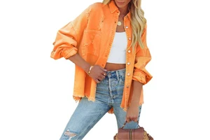 Wholesale High Quality Women's Denim Jackets Coat Spring Fashion Causal Ripped Jeans Jacket