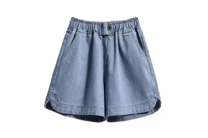 Casual Stylish Breathable High Waist Washed Women's Denim Shorts Premium Quality Customizable Wholesale