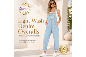 Women's Casual Stretch Adjustable Denim Bib Overalls Pants Jumpsuits