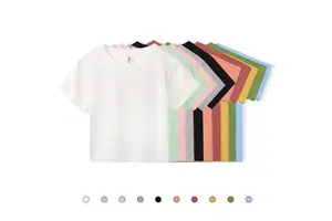 Summer Crop Top Yoga Top Casual Short Sleeve Women's Sports 0versized T-Shirts Plain Crop Top