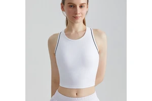 New Design Summer High Impact Color Blocking Women Sports Vest Sleeveless Shockproof Fitness Women's Yoga Top Vest