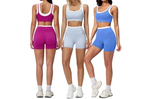 Custom Logo Ladies' Summer Nude-Feel Yoga Set Women's Ribbed High-Waisted Casual Comfortable Fitness Sports Set