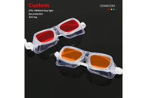 Custom Safety Anti-Impact-Fog Dust Chemical Splash Protection UV Protect Industrial Goggles Orange Lens Labor Protective Glasses