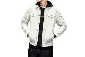 Wholesale Best Quality Casual Denim Jackets Men Winter Front Logo Customizable Long Sleeve Eco-Friendly 100% Breathable